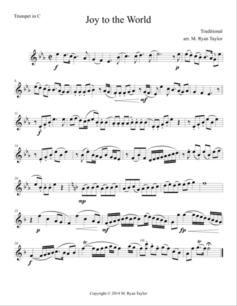 Joy to the World : Brass Octet (3, 2, 2, 1) Brass Ensemble scores gallery preview page 4