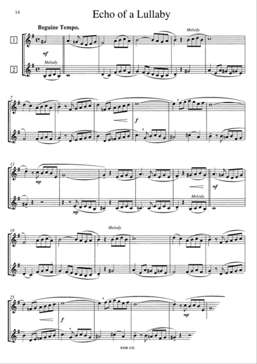 8 Happy Pieces Clarinet Duet scores gallery preview page 8