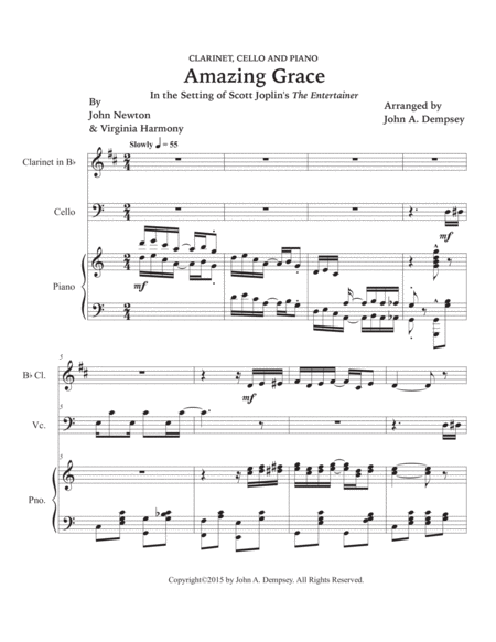 Amazing Grace / The Entertainer (Trio for Clarinet, Cello and Piano) image number null