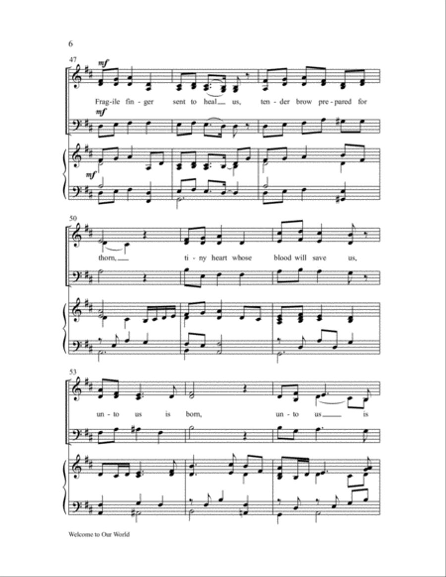 Welcome to Our World Welcome to Our World 3-Part scores gallery preview page 6