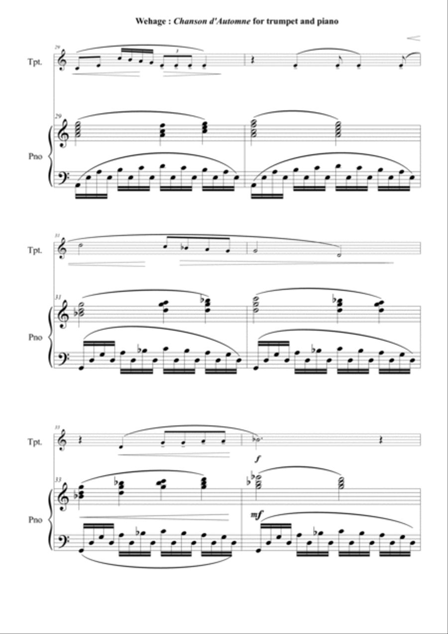 Chanson d'Automne Chamber Music scores gallery preview page 5