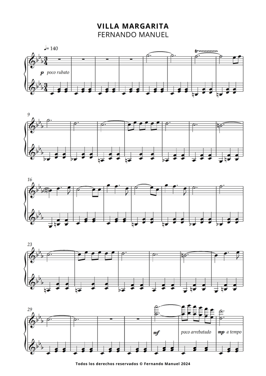 Villa Margarita Villa Margarita Piano Solo scores gallery preview page 3