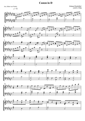 Johann Pachelbel - Canon in D - F# major key