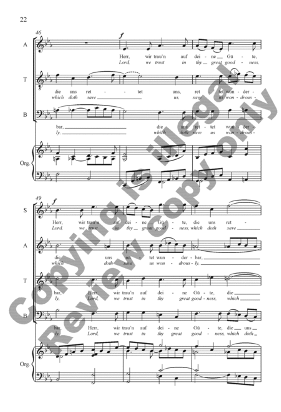 Drei Geistliche Lieder (Three Sacred Songs) 4-Part scores gallery preview page 41