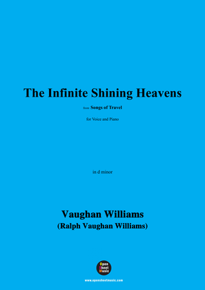 Book cover for Vaughan Williams-The Infinite Shining Heavens,in d minor