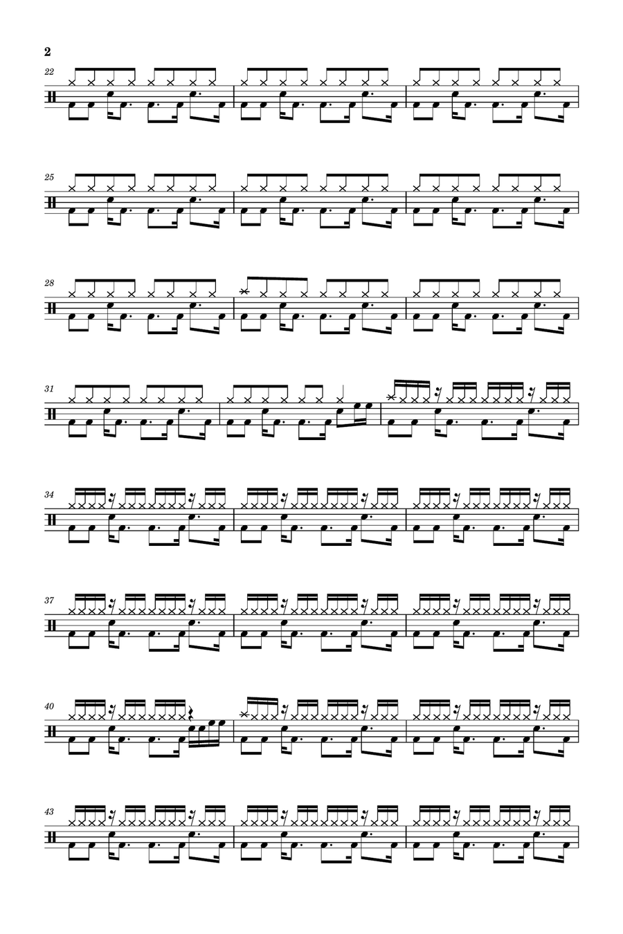 I'm Not Missing You Drum Set scores gallery preview page 2
