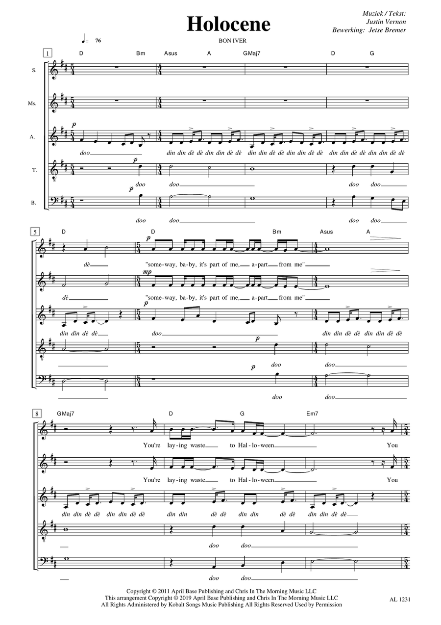 Holocene Holocene Divisi scores gallery preview page 1