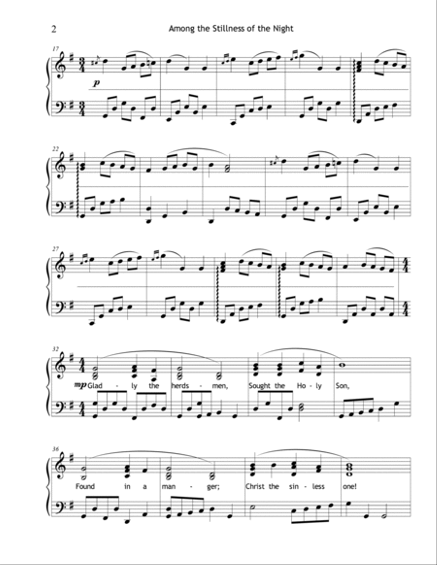 Among the Stillness of the Night Voice scores gallery preview page 3