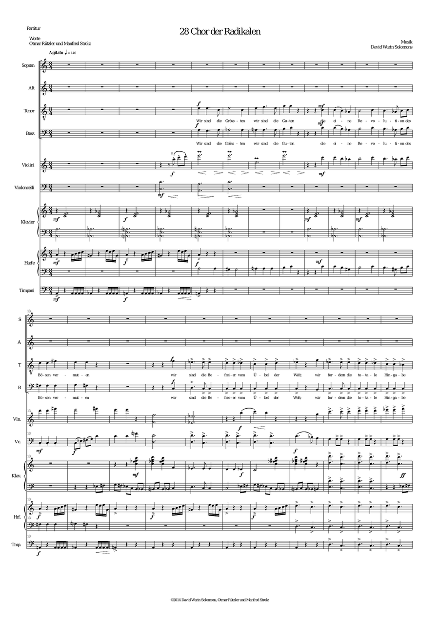 ATON part 28 Chor der Radikalen Cello scores gallery preview page 1