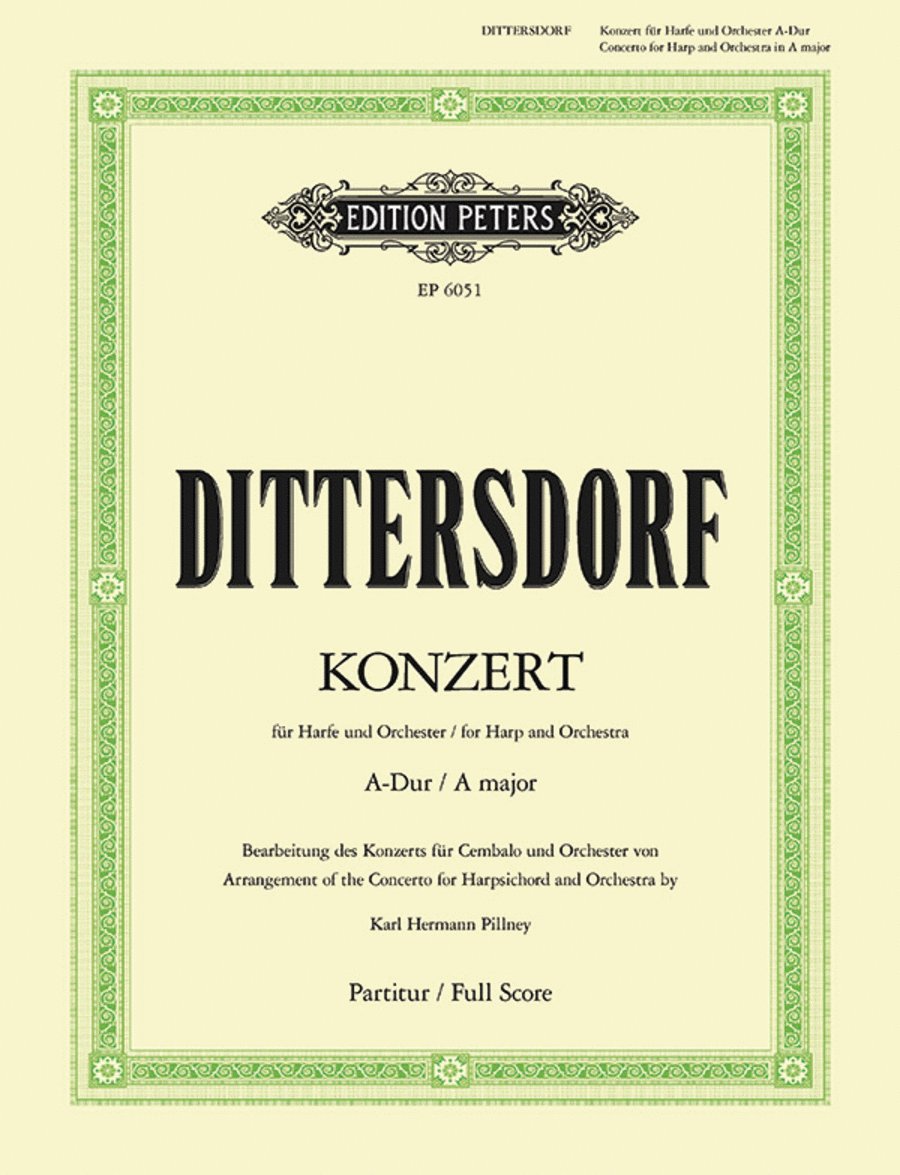 Harp Concerto in A Major Harp scores gallery preview page 1