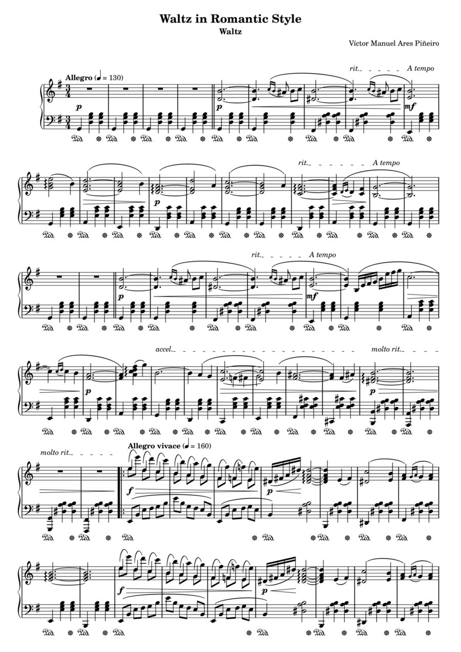 Waltz in Romantic Style Piano Method scores gallery preview page 1