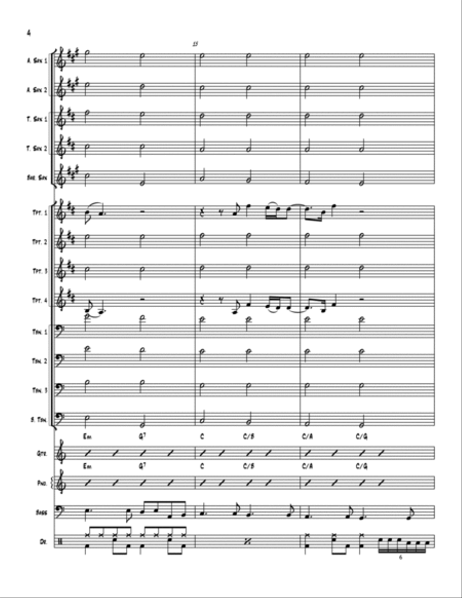 A Whiter Shade Of Pale A Whiter Shade Of Pale Jazz Ensemble scores gallery preview page 4