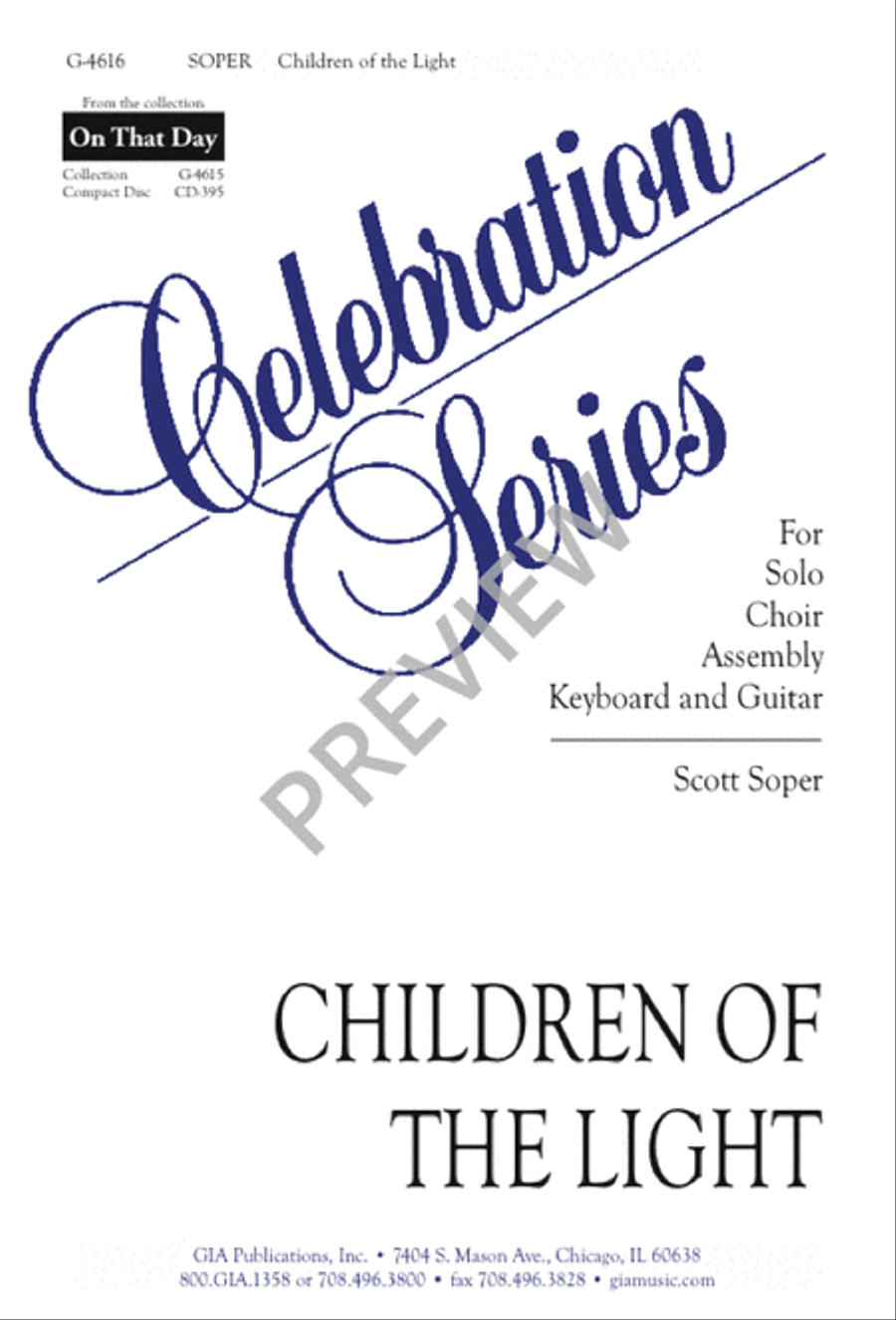Children of the Light 4-Part scores gallery preview page 1