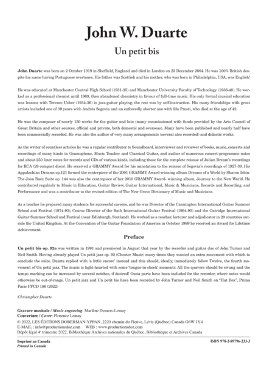 Un petit bis, Op. 92a Flute scores gallery preview page 2