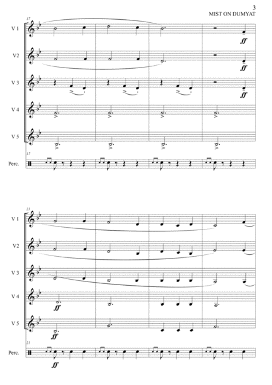 Mist on Dumyat - Flexible beginner band Concert Band scores gallery preview page 3