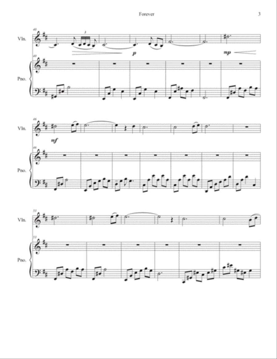 FOREVER (Dedicated to Doris DiNucci 1931-2021) Piano, Vocal, Guitar scores gallery preview page 3