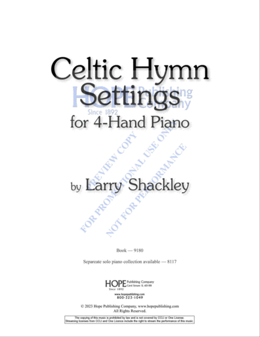 Celtic Hymns for 4-Hand Piano Piano Accompaniment scores gallery preview page 4