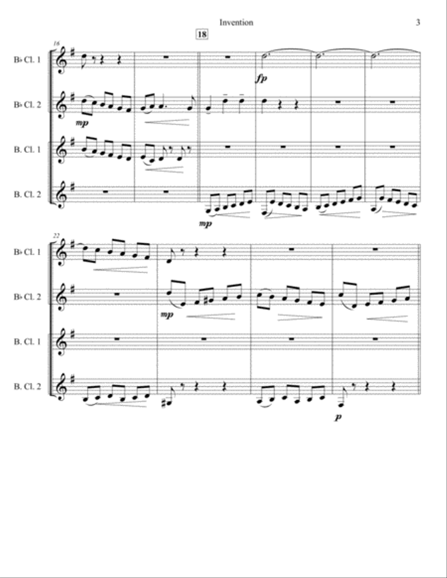 Invention Invention Woodwind Quartet scores gallery preview page 3