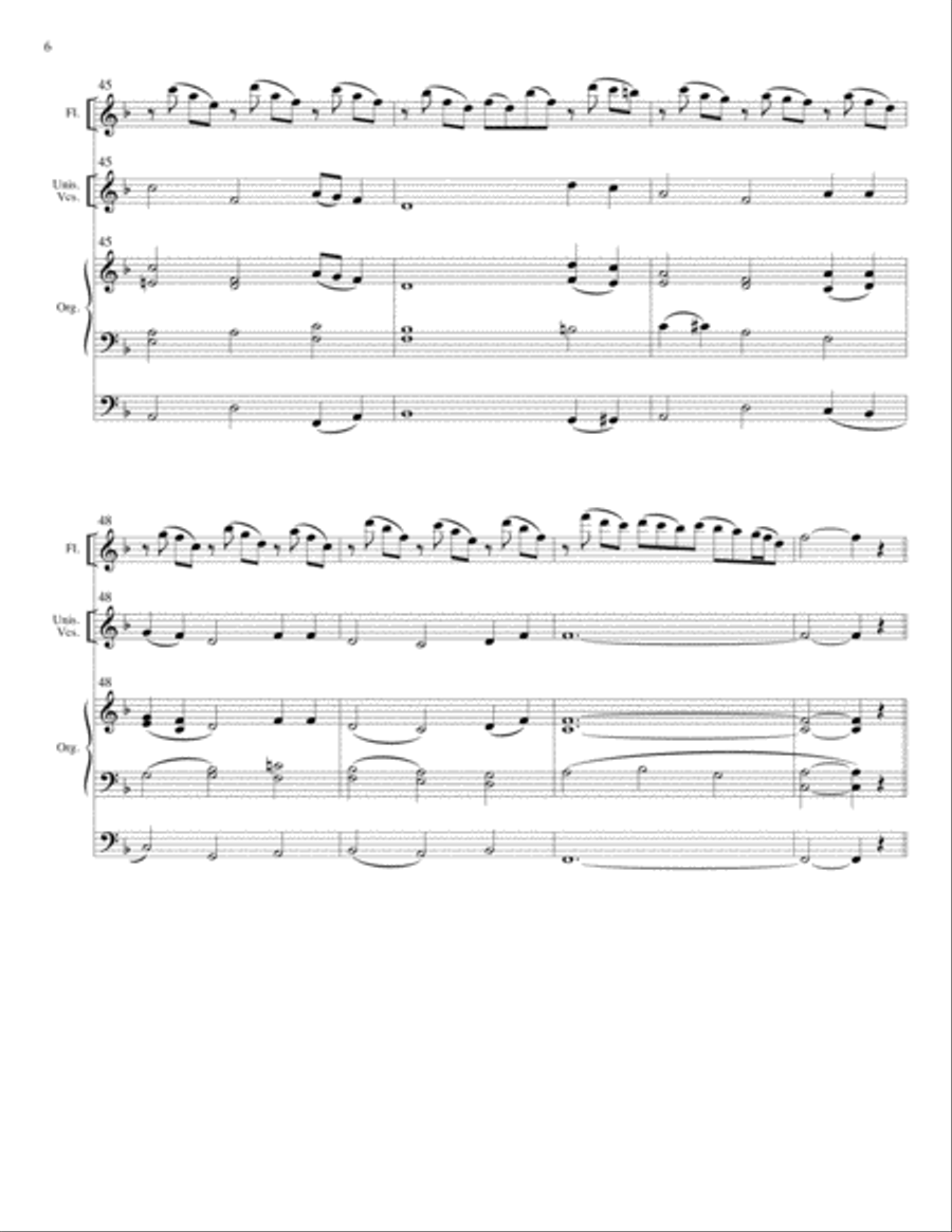 A Festive Hymn Setting on Beach Spring Unison Choir scores gallery preview page 6