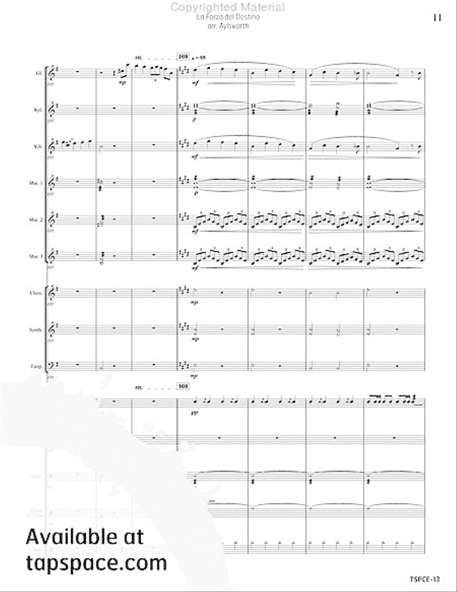 La Forza del Destino Percussion Ensemble scores gallery preview page 14
