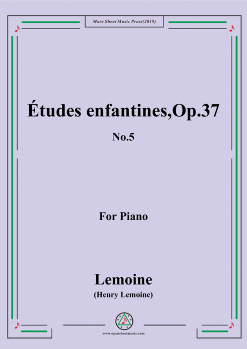 Lemoine-Études enfantines(Etudes) ,Op.37, No.5 image number null