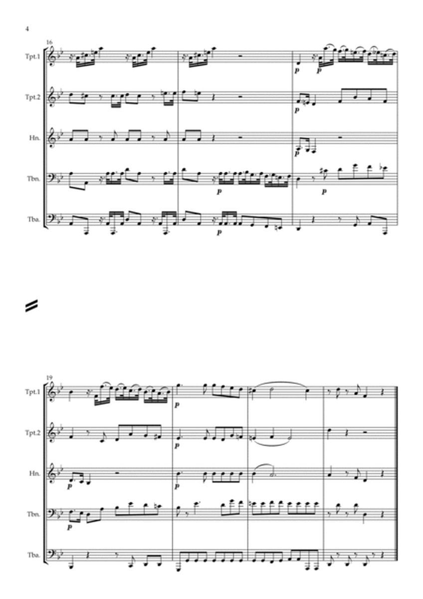 Mozart: Requiem in D minor K626 III.Sequenz No.3 Rex tremundae - brass quintet image number null