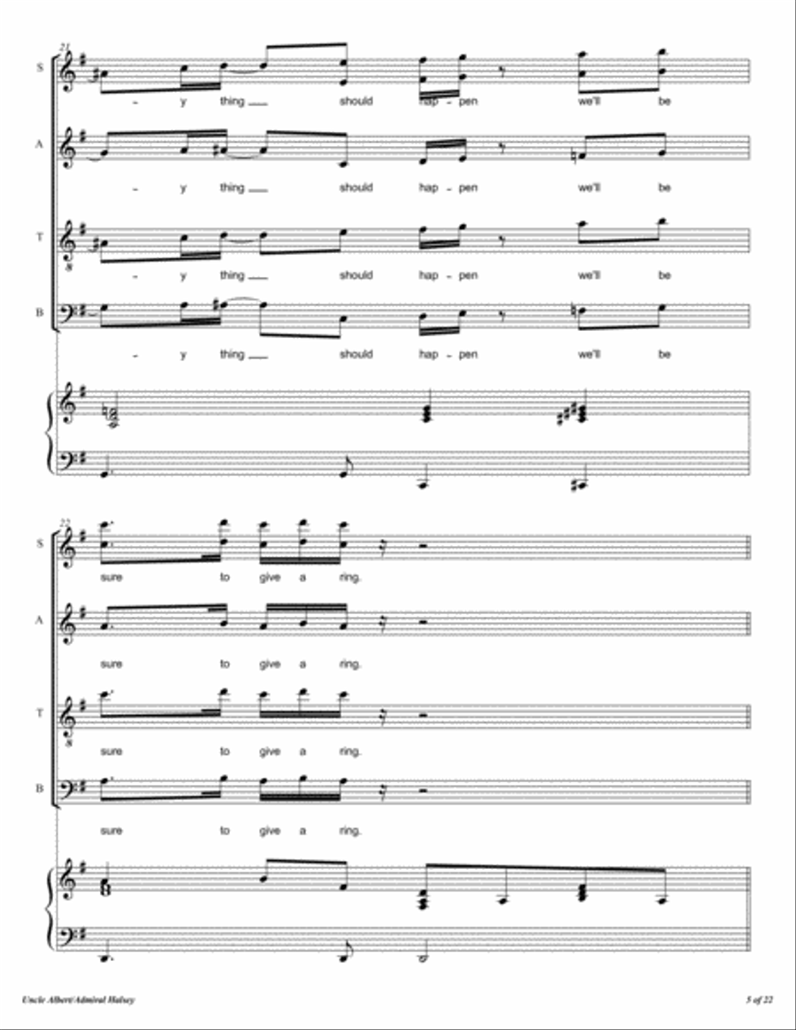 Uncle Albert/admiral Halsey 4-Part scores gallery preview page 6