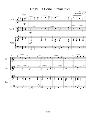 Book cover for O Come, O Come, Emmanuel (Flute Duet with Piano Accompaniment)
