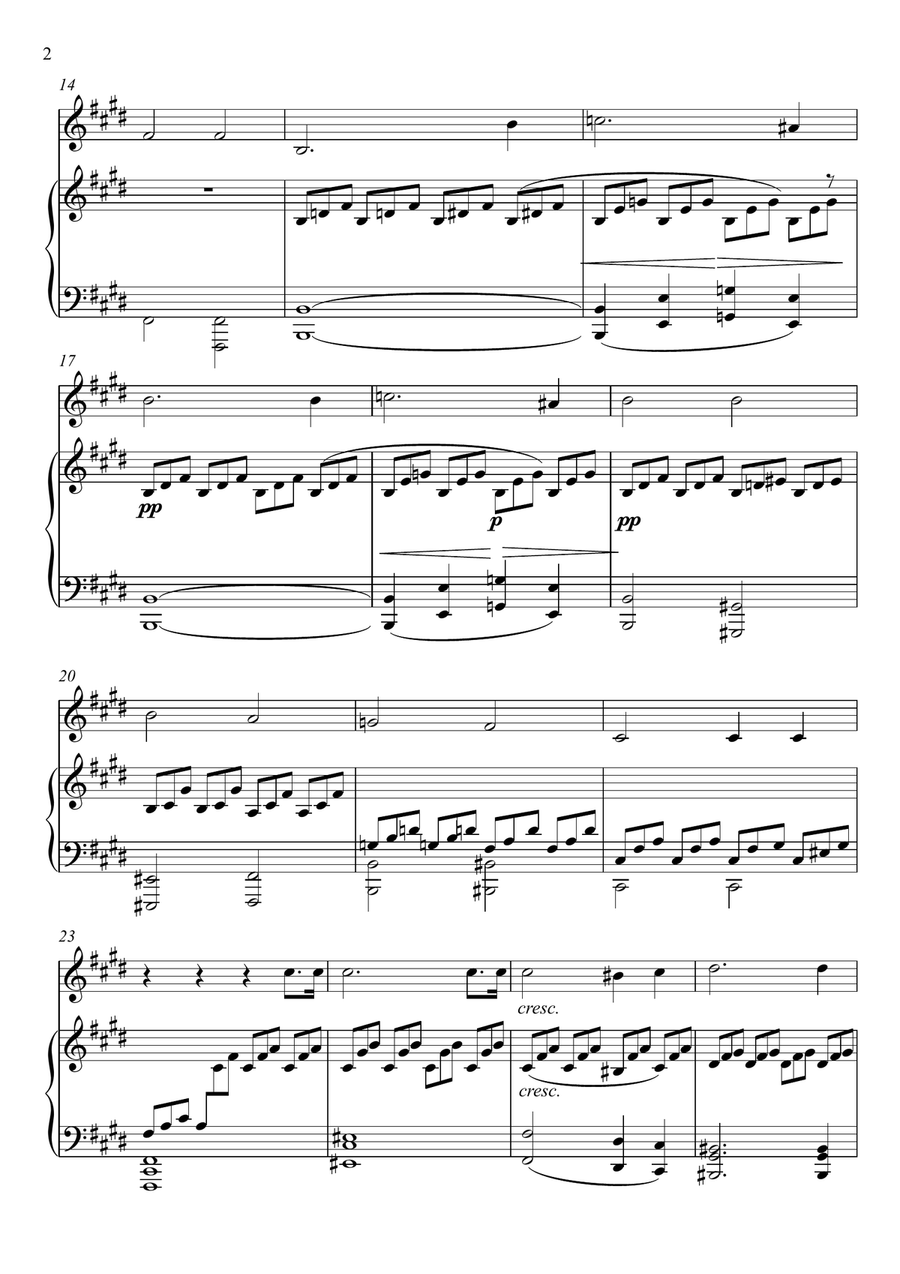 Beethoven - Moonlight Sonata (Violin Solo) Violin Solo scores gallery preview page 2