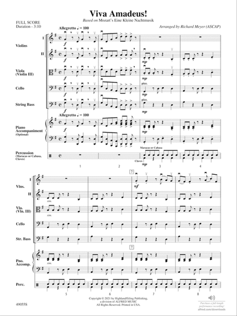 Viva Amadeus!: Score String Orchestra scores gallery preview page 3