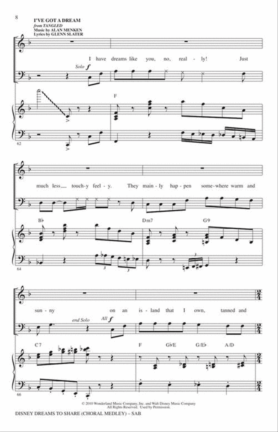 Disney Dreams to Share 3-Part scores gallery preview page 5
