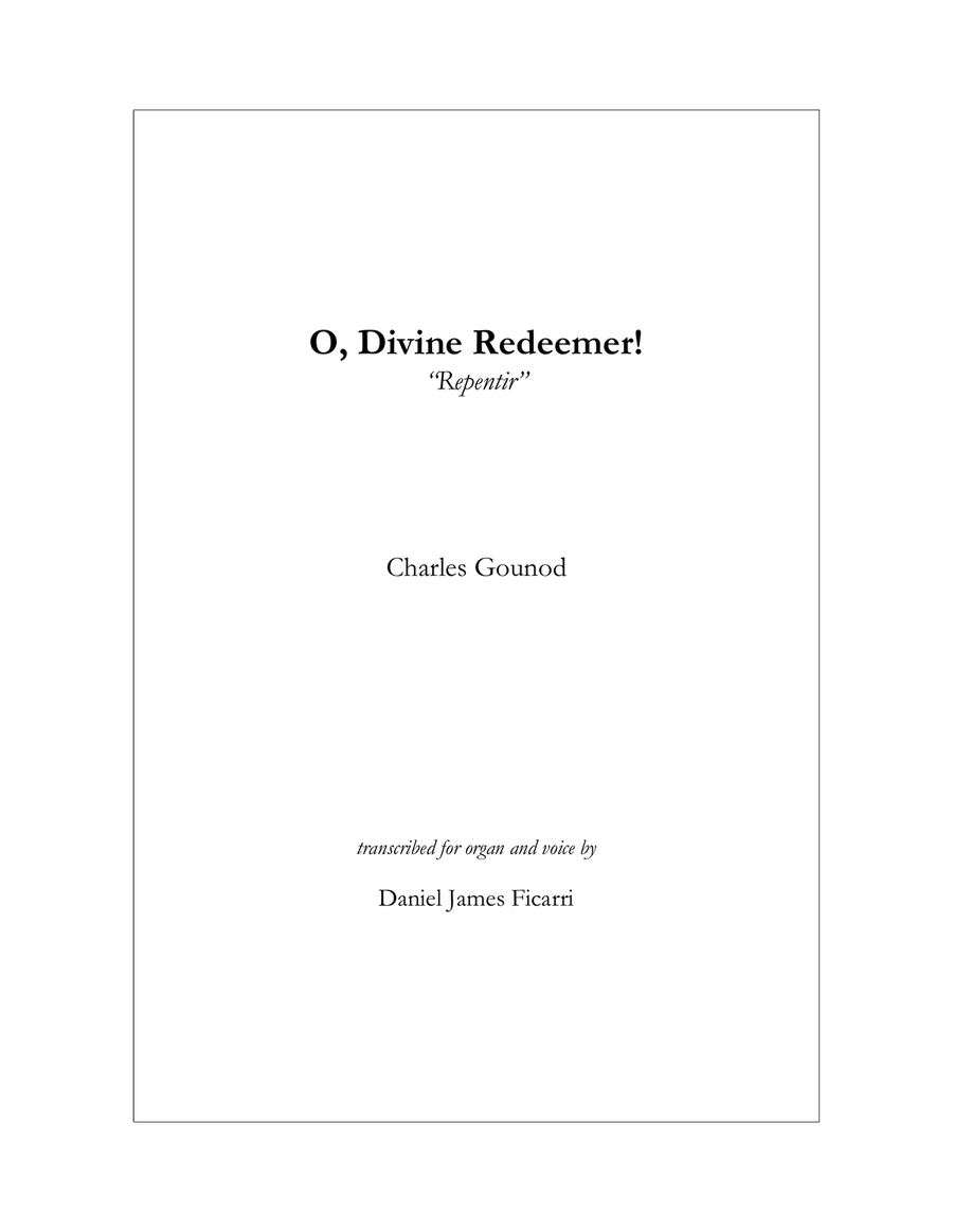 O, Divine Redeemer! (Organ Accompaniment) Piano, Vocal scores gallery preview page 1