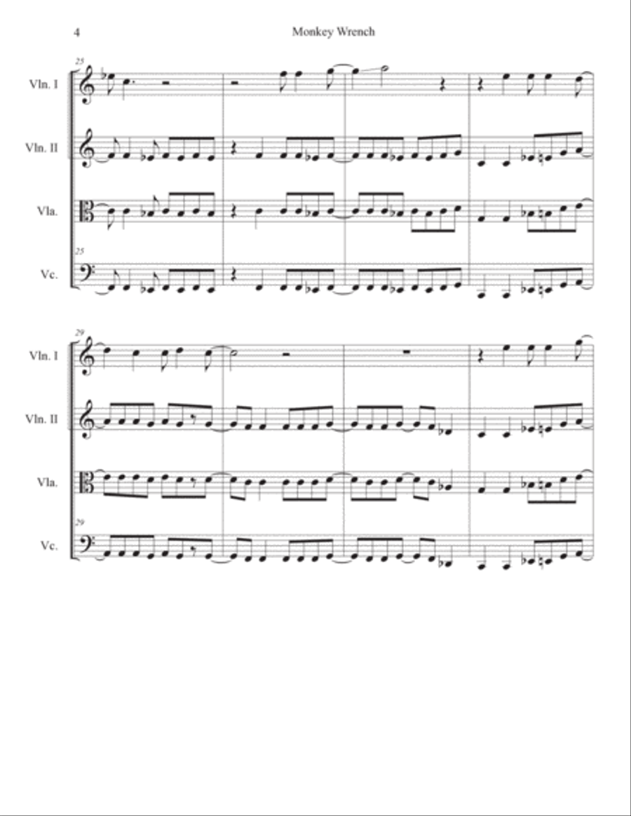 Monkey Wrench String Quartet scores gallery preview page 4