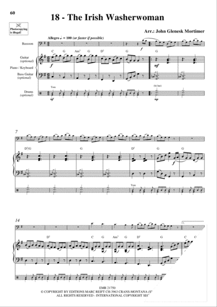 20 Celtic Hits Bassoon Solo scores gallery preview page 20