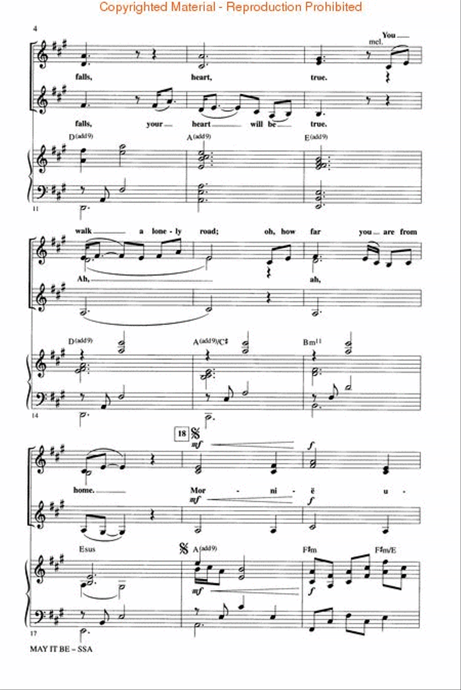 May It Be SSA scores gallery preview page 3