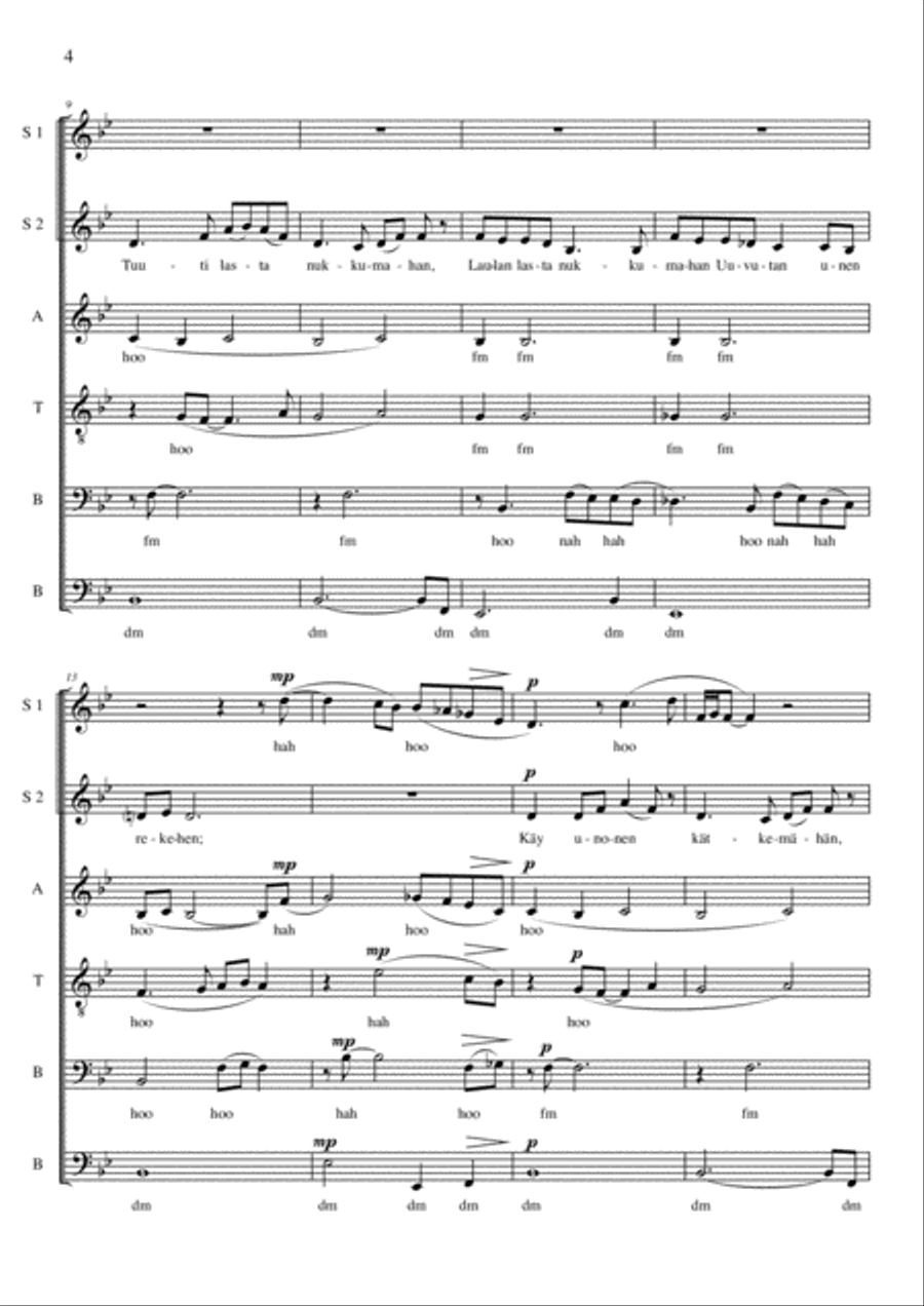 Tuuti Lasta Tuuti Lasta SSATBB scores gallery preview page 4