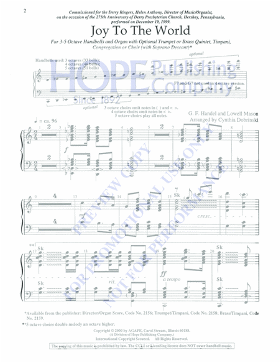 Joy to the World Joy to the World 5-Octaves scores gallery preview page 2