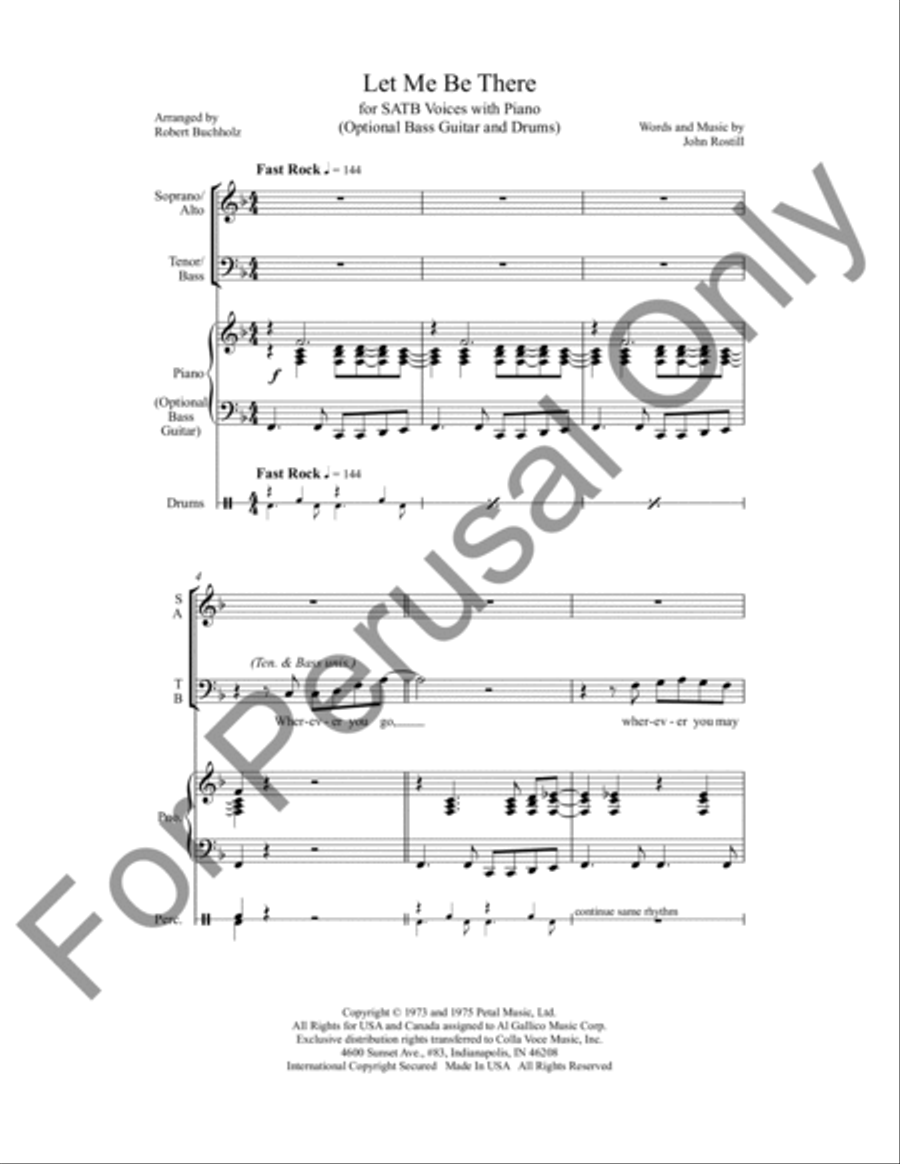 Let Me Be There Let Me Be There 4-Part scores gallery preview page 2