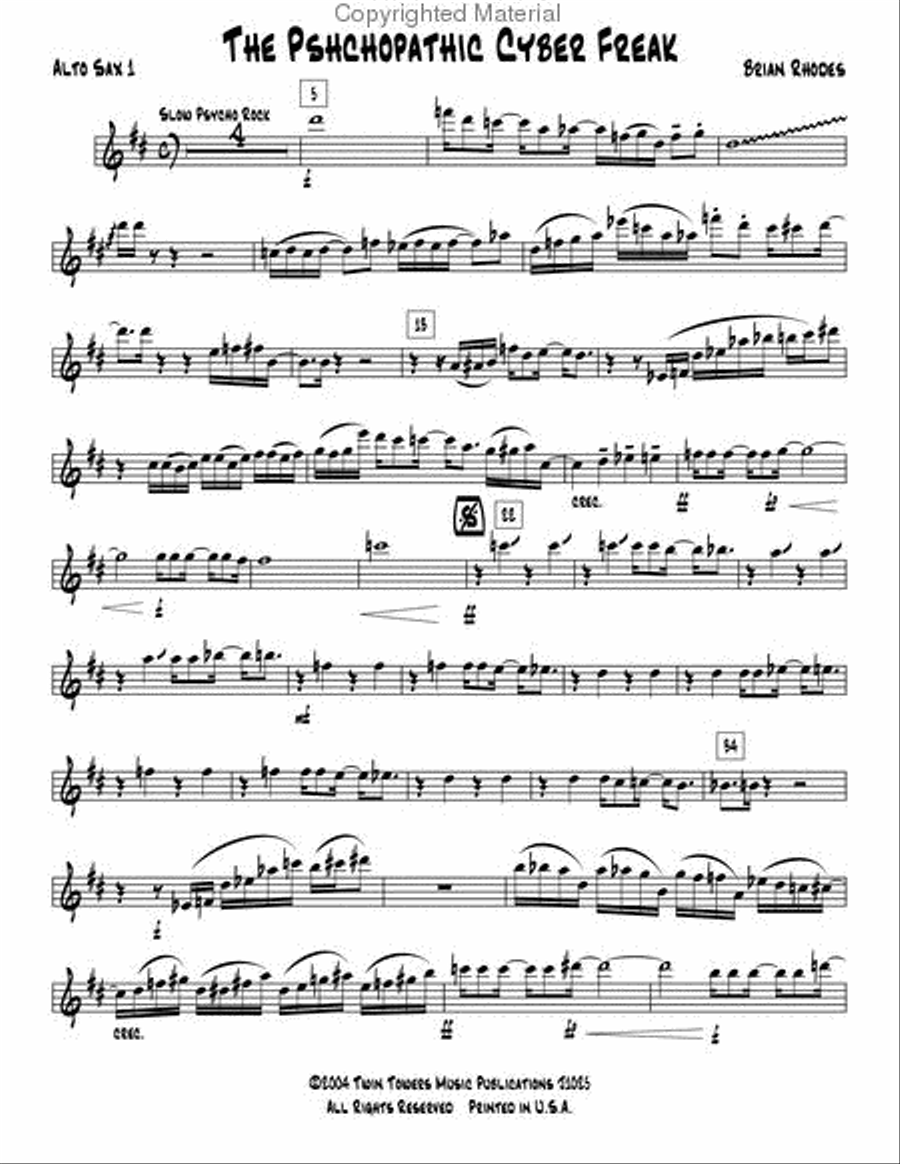 Psychopathic Cyber Freak Jazz Ensemble scores gallery preview page 18