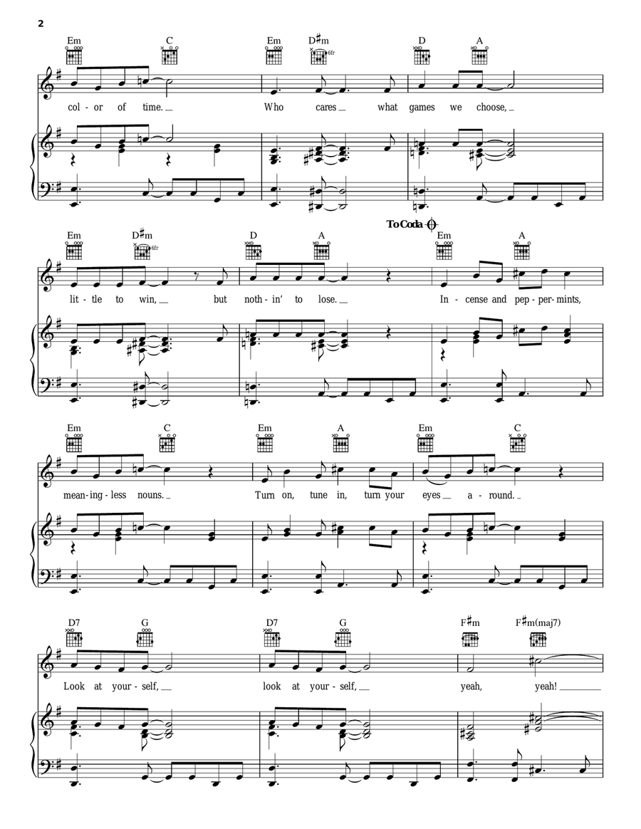 Incense And Peppermints Incense And Peppermints Piano, Vocal, Guitar scores gallery preview page 2