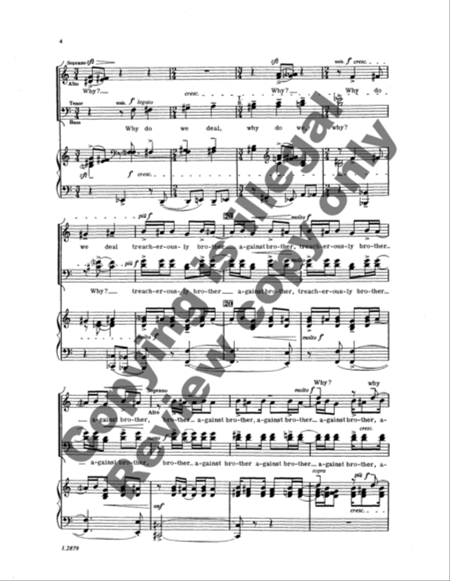 Sacred Service: Why Do We Deal Treacherously? 4-Part scores gallery preview page 10