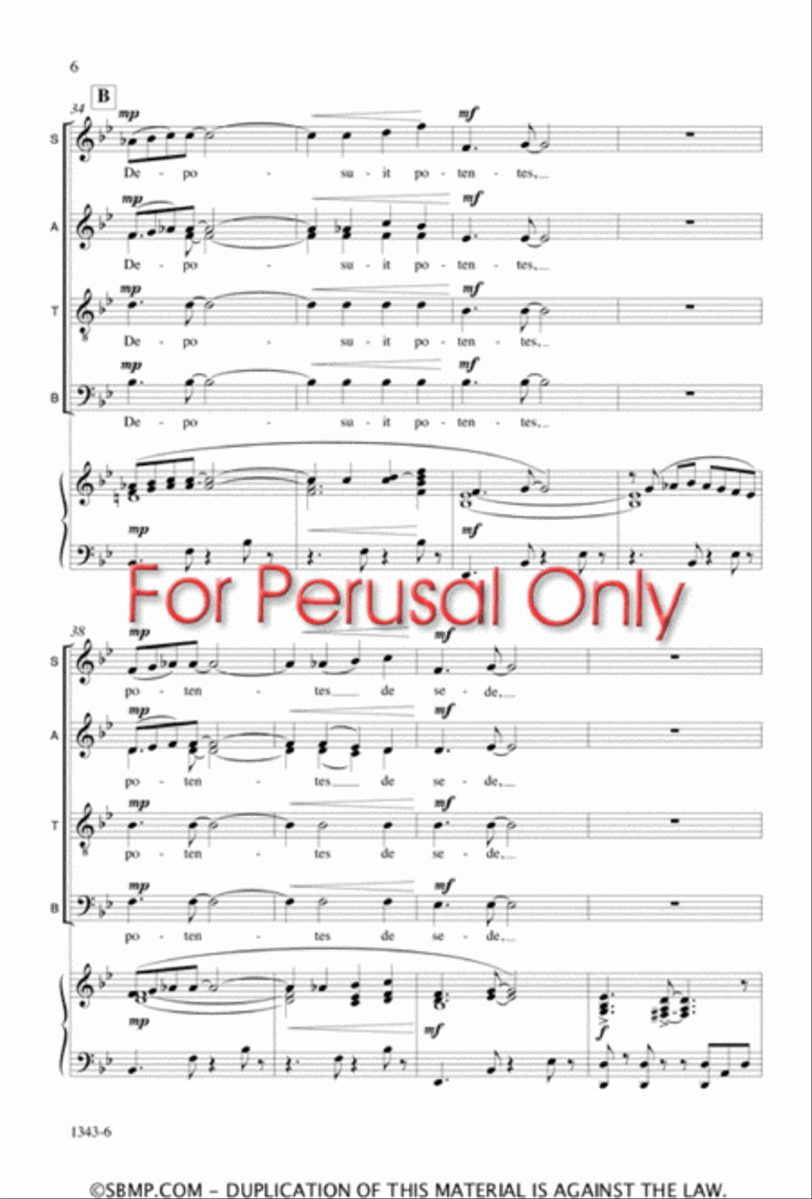 Fecit potentiam - SATB Octavo 4-Part scores gallery preview page 5