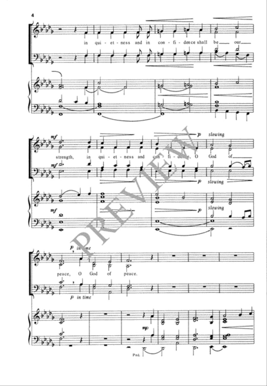 Prayer for Peace Prayer for Peace 4-Part scores gallery preview page 5