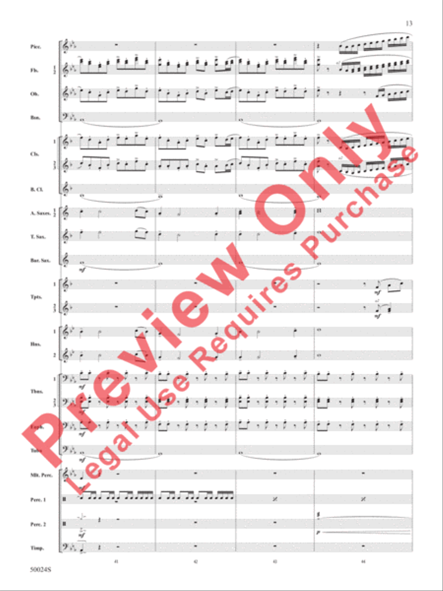 A Beacon of Light A Beacon of Light Concert Band scores gallery preview page 14