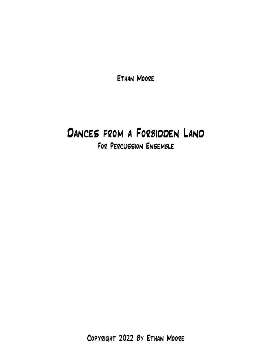 Dances From a Forbidden Land Marimba scores gallery preview page 1