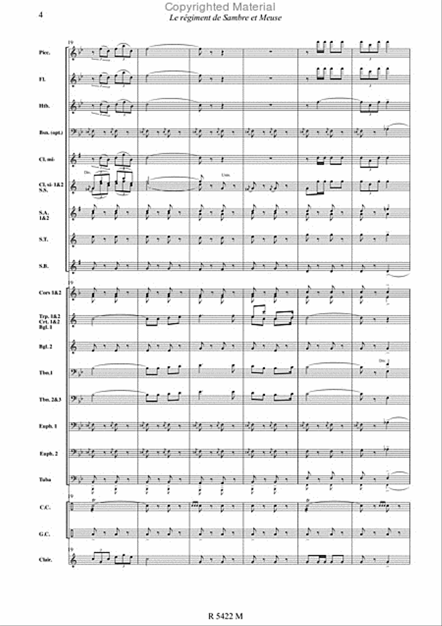 Sambre et meuse Concert Band scores gallery preview page 5