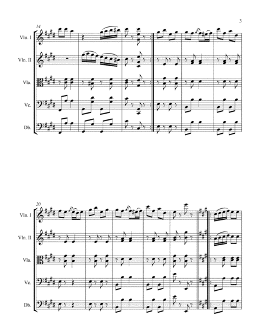 The Champagne Polka String Orchestra scores gallery preview page 3