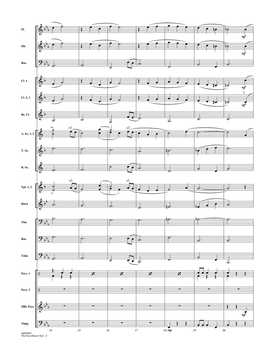 The Sweetheart Tree (from The Great Race) - Conductor Score (Full Score) Concert Band scores gallery preview page 4