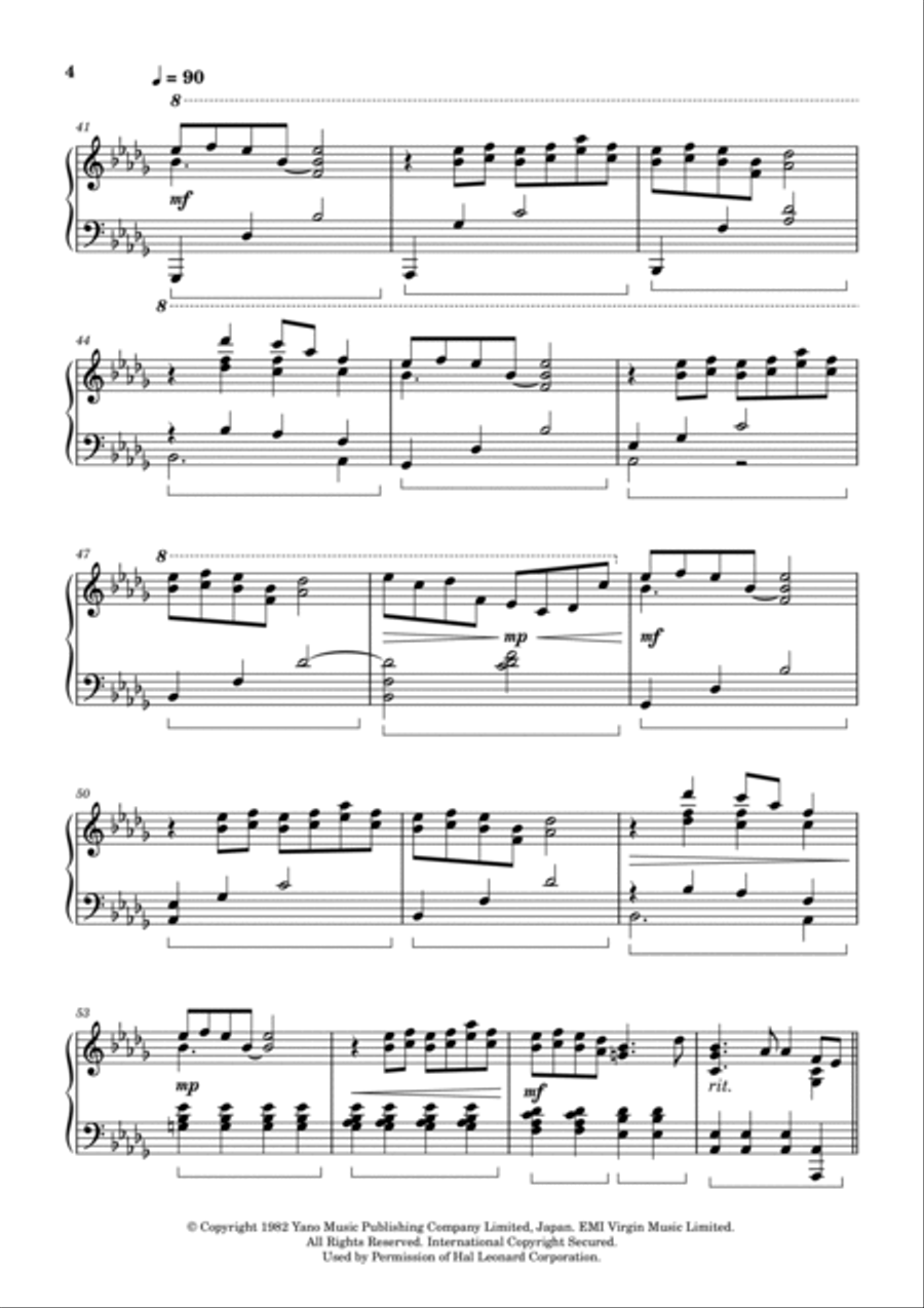 Merry Christmas, Mr. Lawrence Piano Solo scores gallery preview page 4
