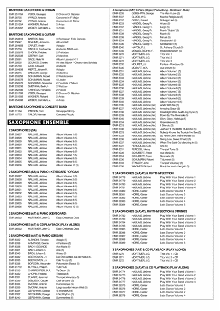 Hoch und Deutschmeister Baritone Saxophone scores gallery preview page 6